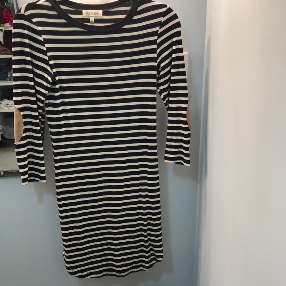 Monteau Striped XS mini dress